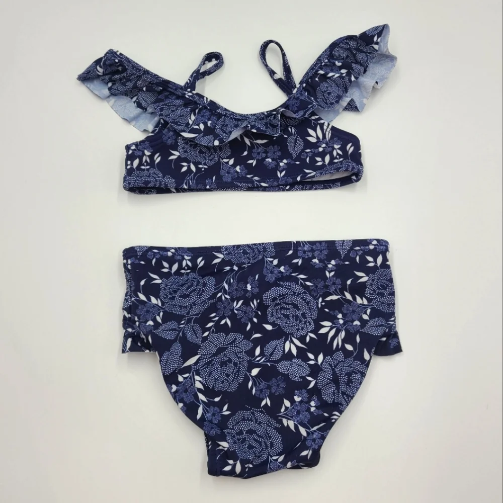 Janie and Jack girls' navy floral swimsuit size 18-24 months